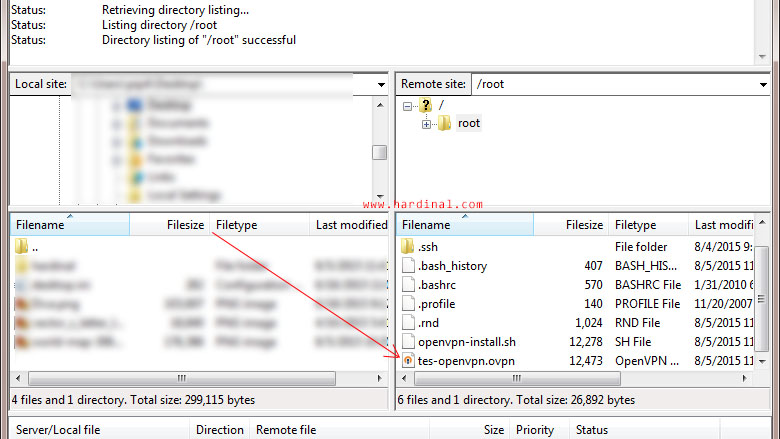 SFTP access via Filezilla