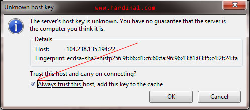 filezilla-host-key-confirmation