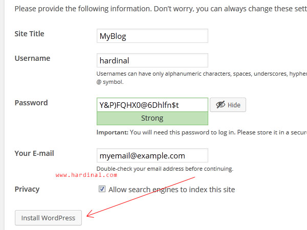 11 instalasi wordpress di localhost