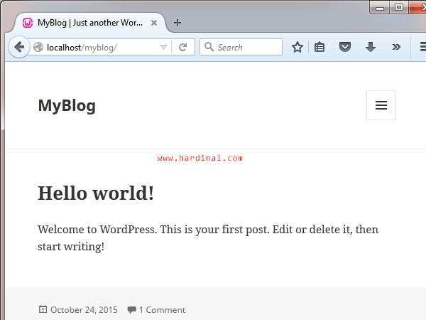 13 instalasi wordpress di localhost