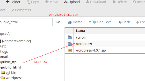 57 install wordpress secara manual cpanel