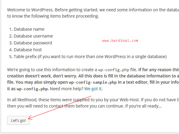 8 instalasi wordpress di localhost