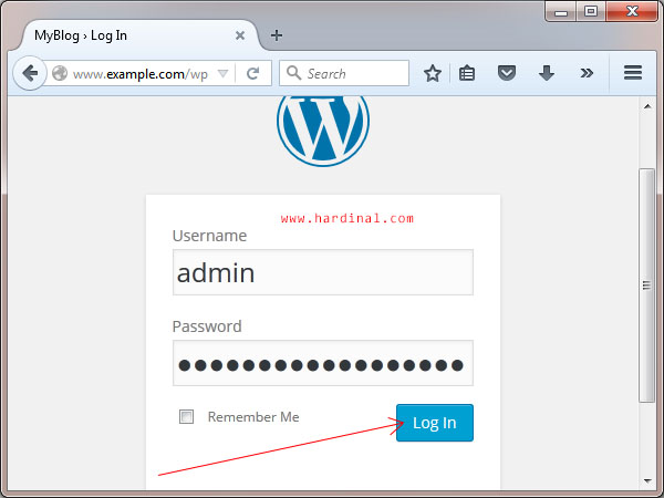 login wordpress