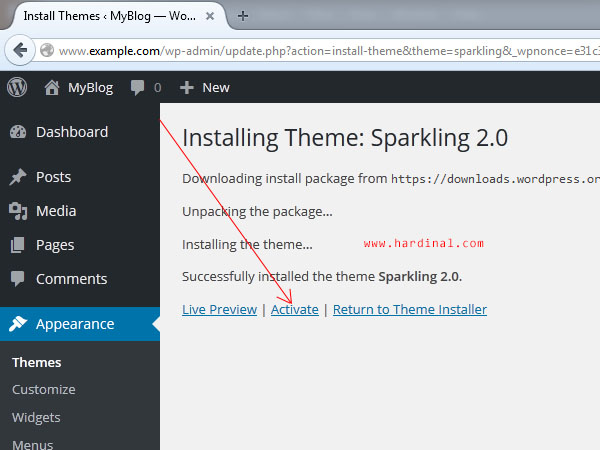 87 install theme wordpress