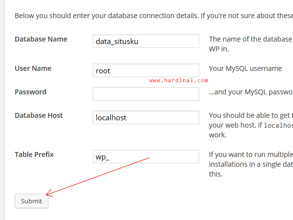 9 instalasi wordpress di localhost