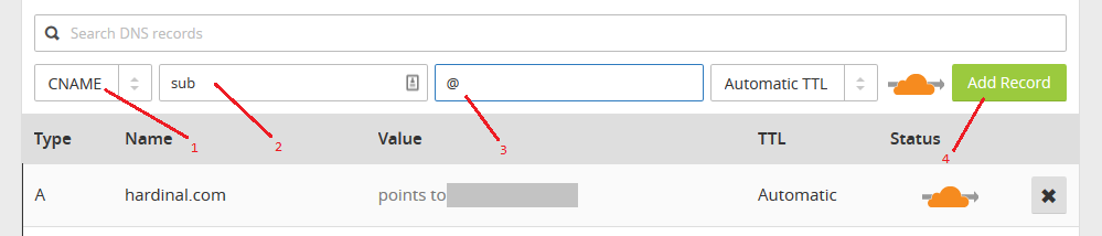 sub domain cloudflare 1